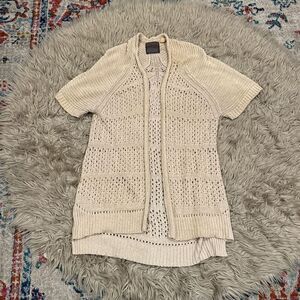 Anthropologie Guinevere oversized open short sleeve cardigan medium